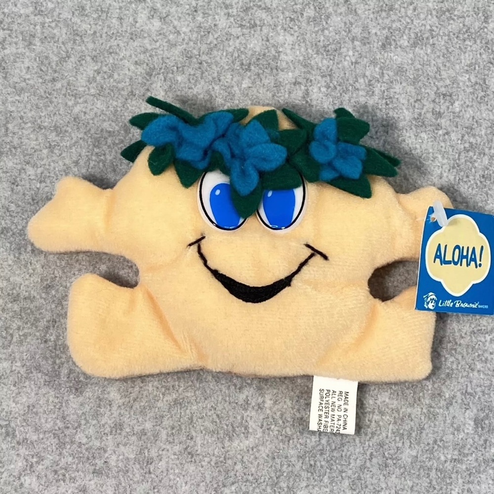 Girl Scout Cookie Plush Beanie Toy 2001 ALOHA! Little Brownie Bakers Aloha Chips